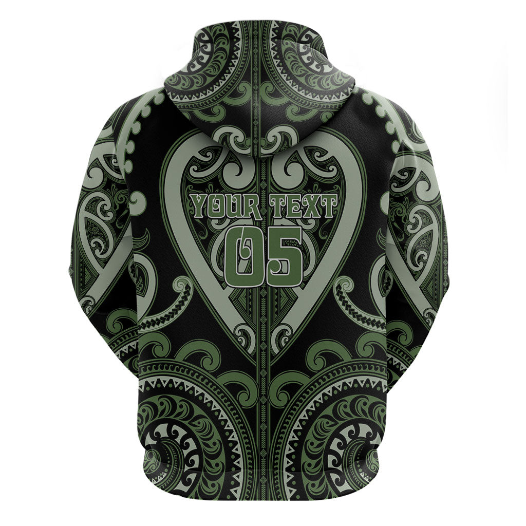 Custom Aotearoa Ngati Awa Zip Hoodie Maori Tribal Pattern