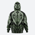 Custom Aotearoa Ngati Awa Zip Hoodie Maori Tribal Pattern