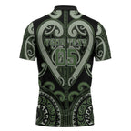 Custom Aotearoa Ngati Awa Zipper Polo Shirt Maori Tribal Pattern
