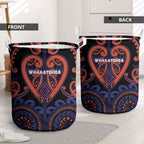 Aotearoa Whakatohea Laundry Basket Maori Tribal Pattern