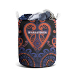 Aotearoa Whakatohea Laundry Basket Maori Tribal Pattern