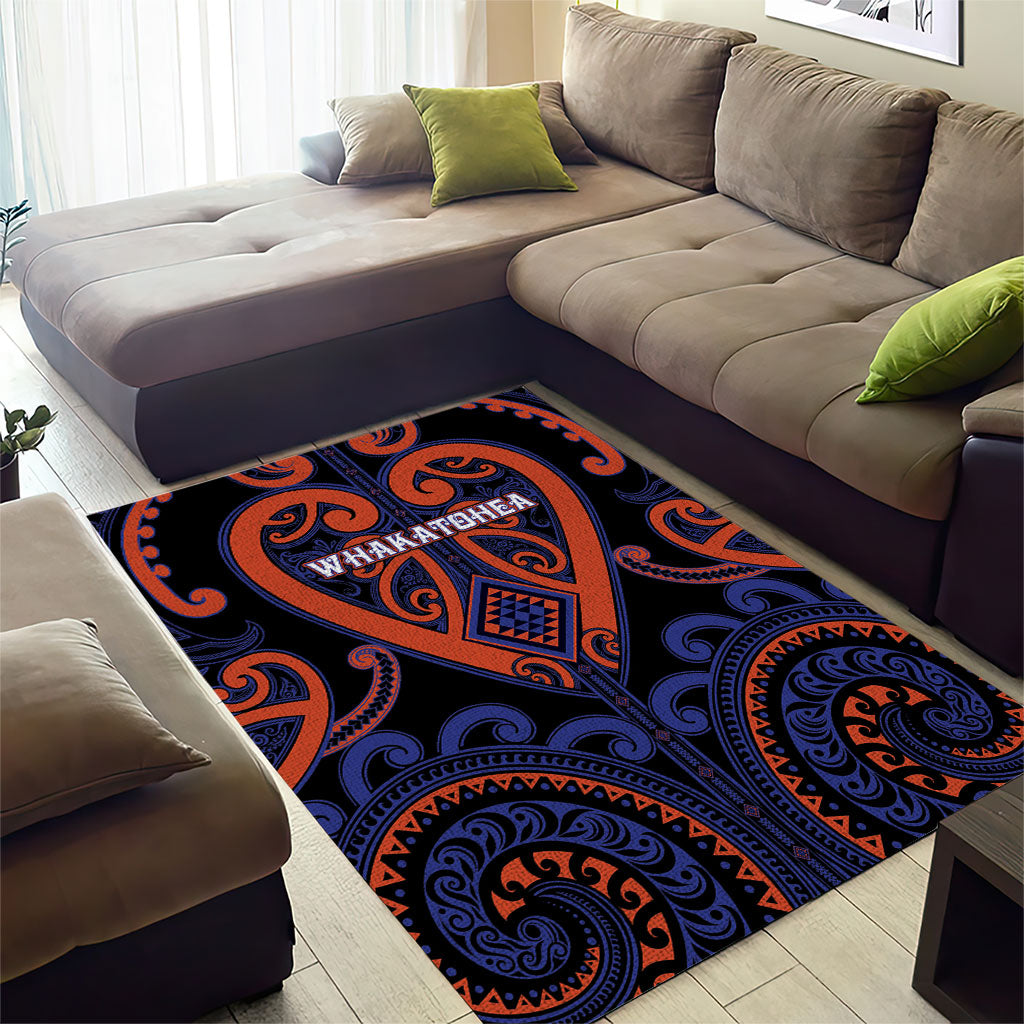 Aotearoa Whakatohea Area Rug Maori Tribal Pattern