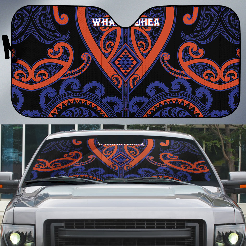 Aotearoa Whakatohea Auto Sun Shade Maori Tribal Pattern