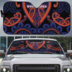 Aotearoa Whakatohea Auto Sun Shade Maori Tribal Pattern