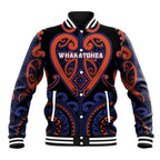 Custom Aotearoa Whakatohea Baseball Jacket Maori Tribal Pattern