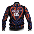 Custom Aotearoa Whakatohea Baseball Jacket Maori Tribal Pattern
