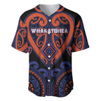 Custom Aotearoa Whakatohea Baseball Jersey Maori Tribal Pattern