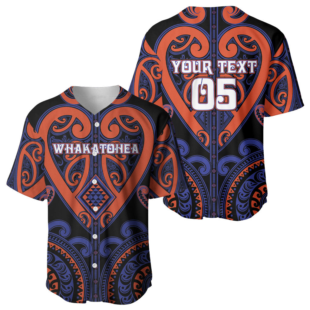 Custom Aotearoa Whakatohea Baseball Jersey Maori Tribal Pattern