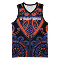 Custom Aotearoa Whakatohea Basketball Jersey Maori Tribal Pattern