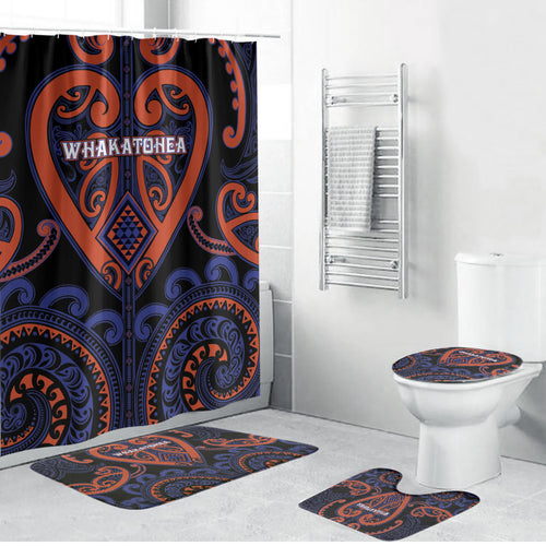 Aotearoa Whakatohea Bathroom Set Maori Tribal Pattern