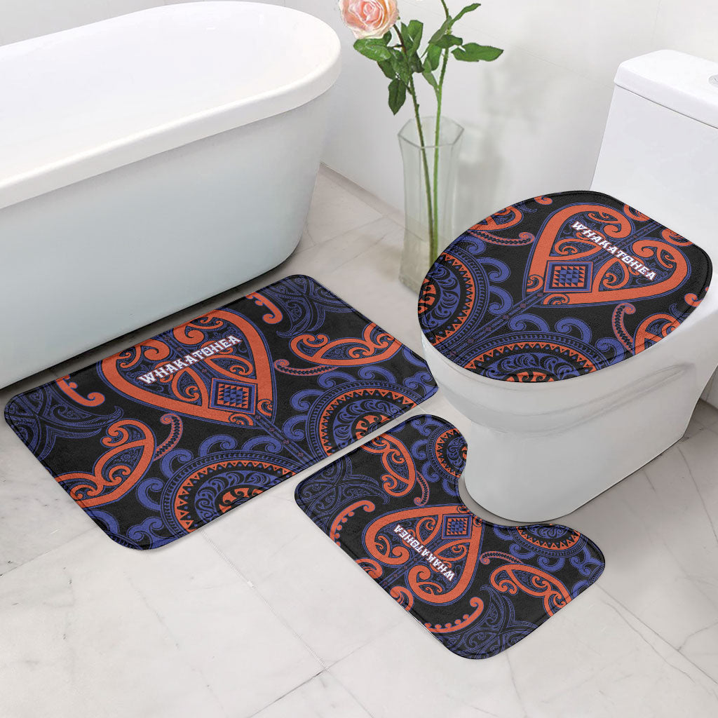 Aotearoa Whakatohea Bathroom Set Maori Tribal Pattern