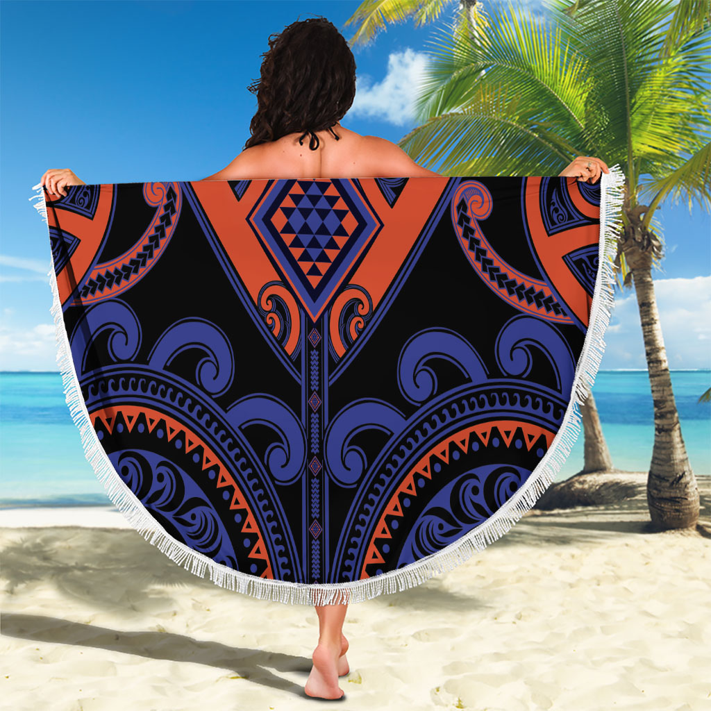 Aotearoa Whakatohea Beach Blanket Maori Tribal Pattern