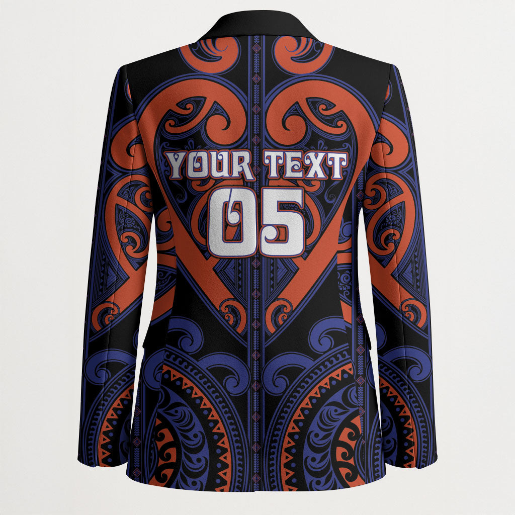 Custom Aotearoa Whakatohea Blazer Maori Tribal Pattern