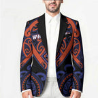 Custom Aotearoa Whakatohea Blazer Maori Tribal Pattern