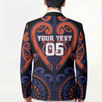 Custom Aotearoa Whakatohea Blazer Maori Tribal Pattern