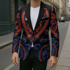 Custom Aotearoa Whakatohea Blazer Maori Tribal Pattern
