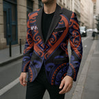 Custom Aotearoa Whakatohea Blazer Maori Tribal Pattern