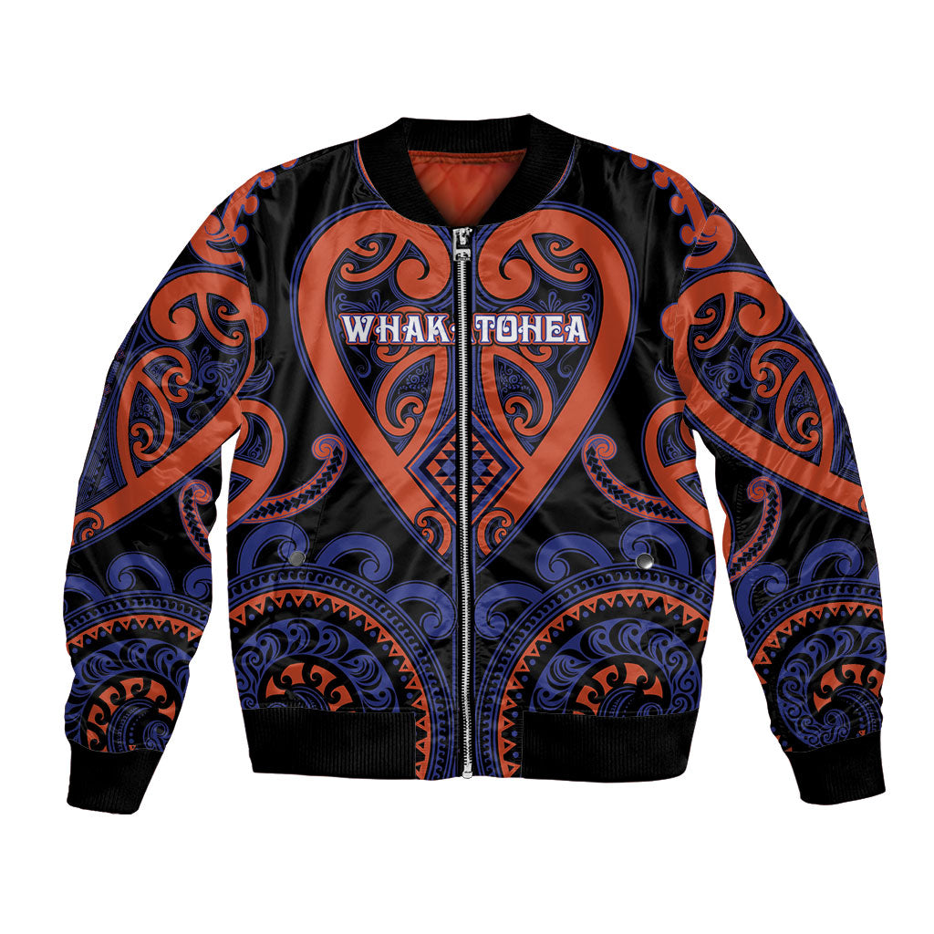 Custom Aotearoa Whakatohea Bomber Jacket Maori Tribal Pattern
