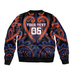 Custom Aotearoa Whakatohea Bomber Jacket Maori Tribal Pattern