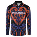 Custom Aotearoa Whakatohea Button Sweatshirt Maori Tribal Pattern