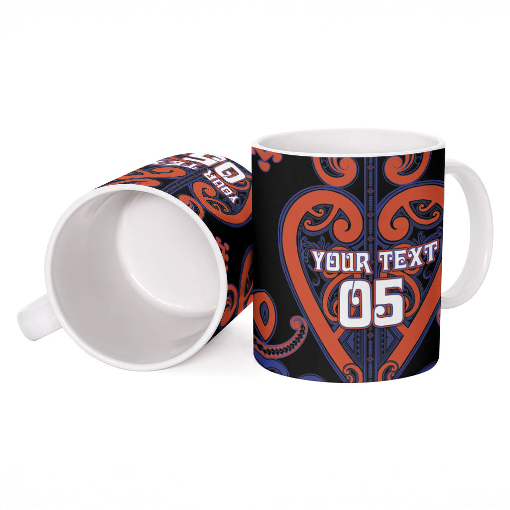 Custom Aotearoa Whakatohea Ceramic Mug Maori Tribal Pattern