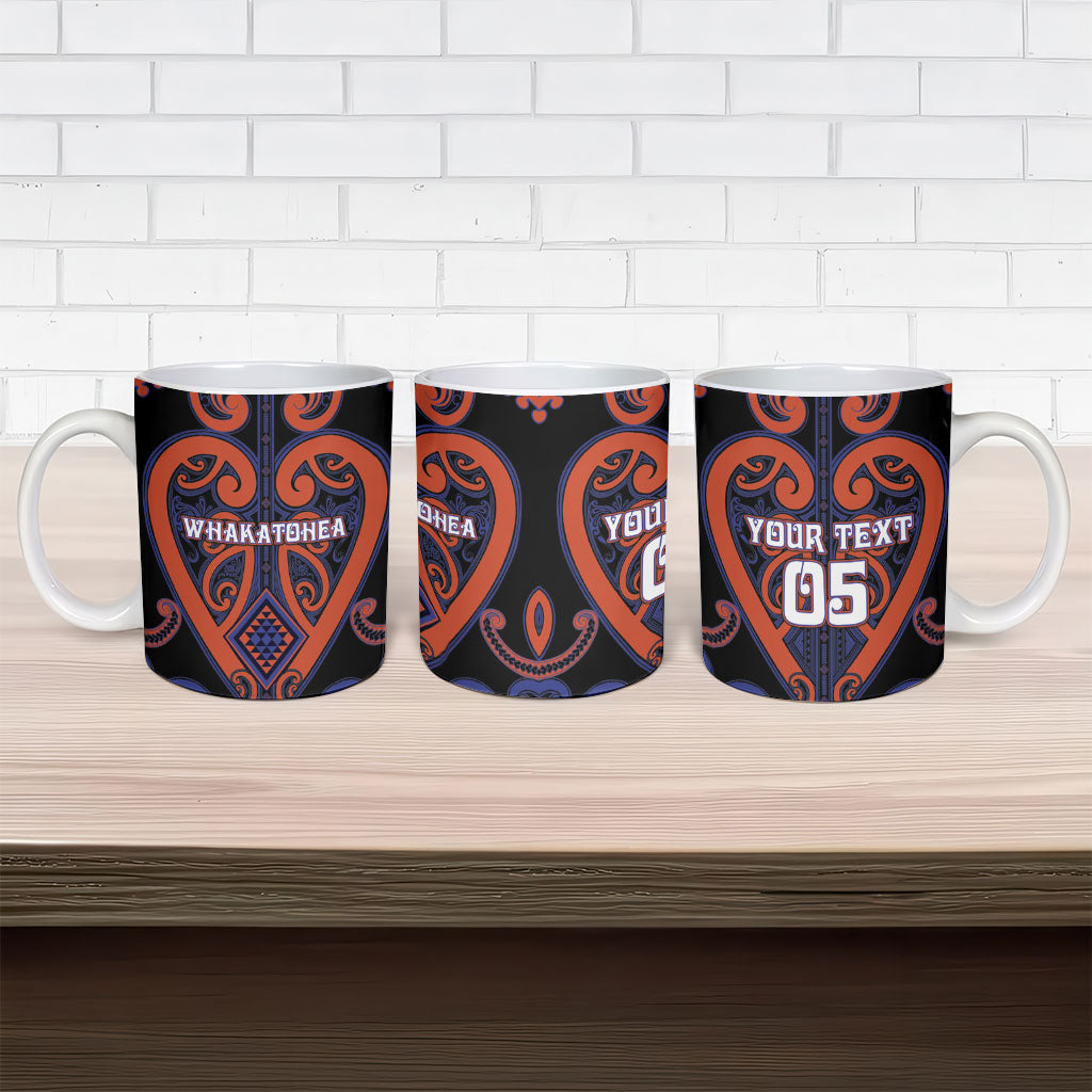 Custom Aotearoa Whakatohea Ceramic Mug Maori Tribal Pattern