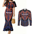 Custom Aotearoa Whakatohea Couples Matching Mermaid Dress and Long Sleeve Button Shirt Maori Tribal Pattern