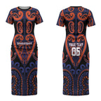 Custom Aotearoa Whakatohea Couples Matching Short Sleeve Bodycon Dress and Hawaiian Shirt Maori Tribal Pattern