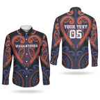Custom Aotearoa Whakatohea Couples Matching Short Sleeve Bodycon Dress and Long Sleeve Button Shirt Maori Tribal Pattern