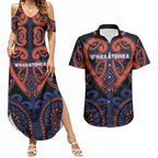 Custom Aotearoa Whakatohea Couples Matching Summer Maxi Dress and Hawaiian Shirt Maori Tribal Pattern