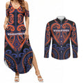 Custom Aotearoa Whakatohea Couples Matching Summer Maxi Dress and Long Sleeve Button Shirt Maori Tribal Pattern