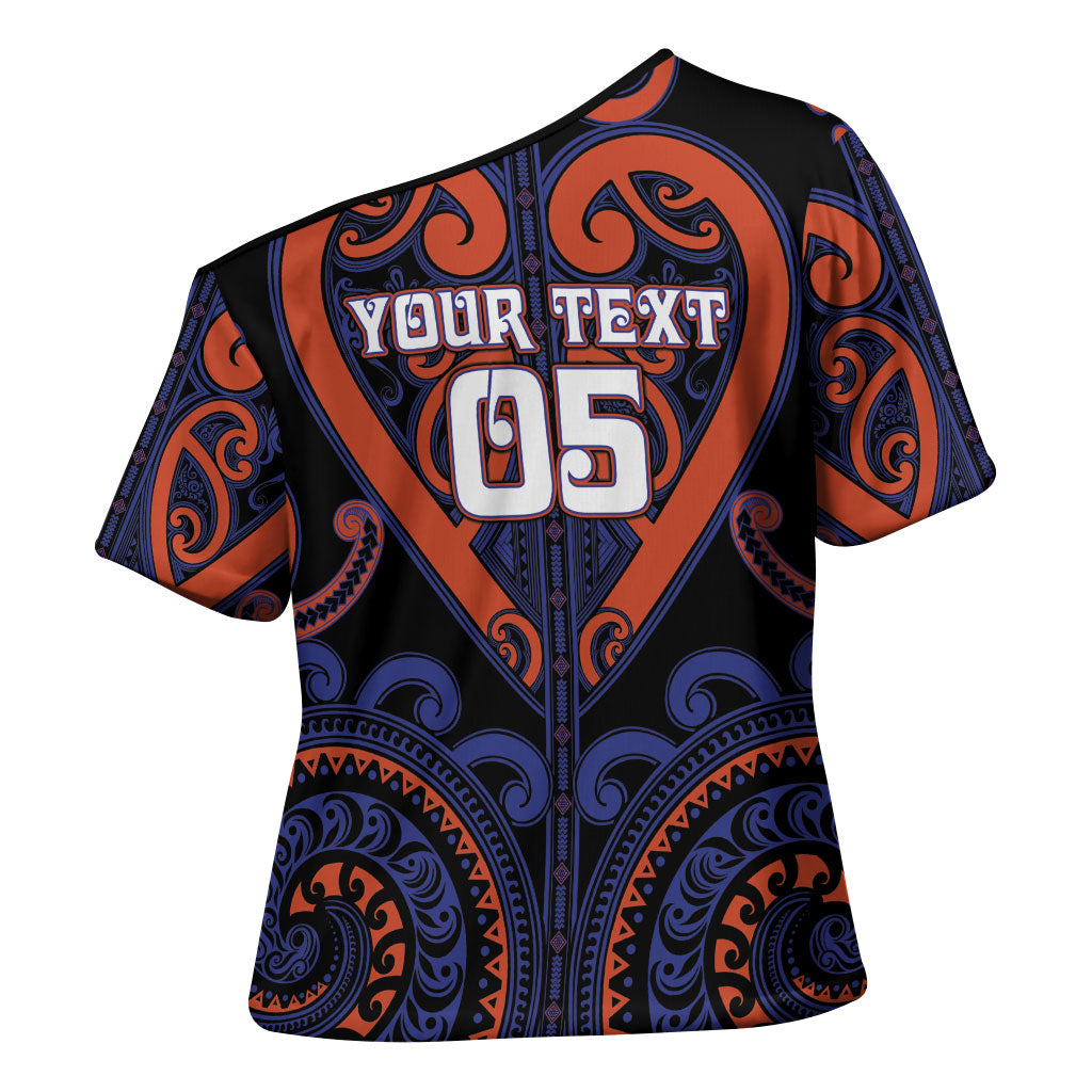Custom Aotearoa Whakatohea Cross Shoulder Shirt Maori Tribal Pattern