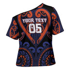 Custom Aotearoa Whakatohea Cross Shoulder Shirt Maori Tribal Pattern