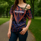 Custom Aotearoa Whakatohea Cross Shoulder Shirt Maori Tribal Pattern