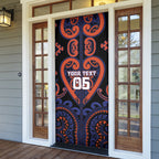 Custom Aotearoa Whakatohea Door Cover Maori Tribal Pattern