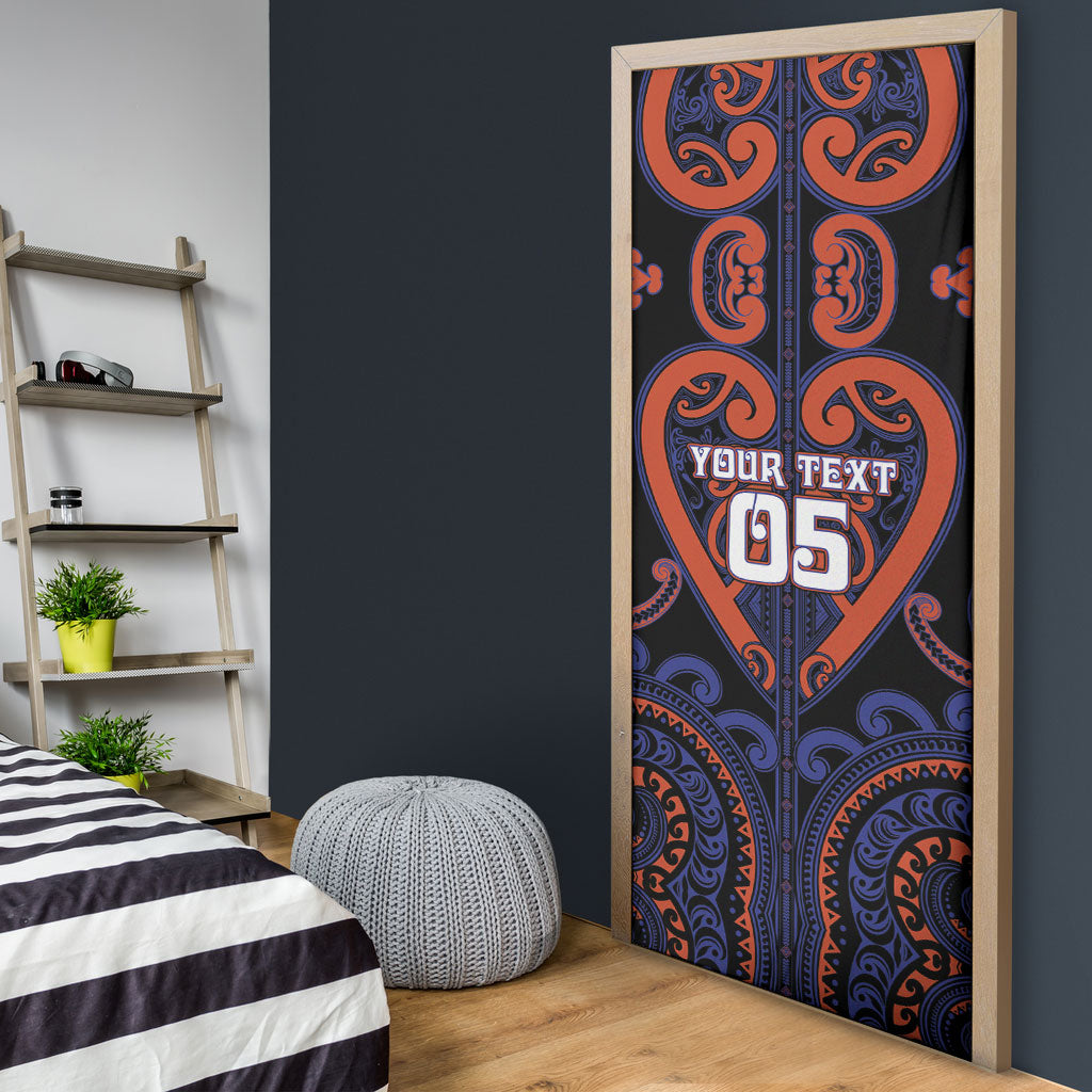 Custom Aotearoa Whakatohea Door Cover Maori Tribal Pattern