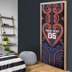 Custom Aotearoa Whakatohea Door Cover Maori Tribal Pattern