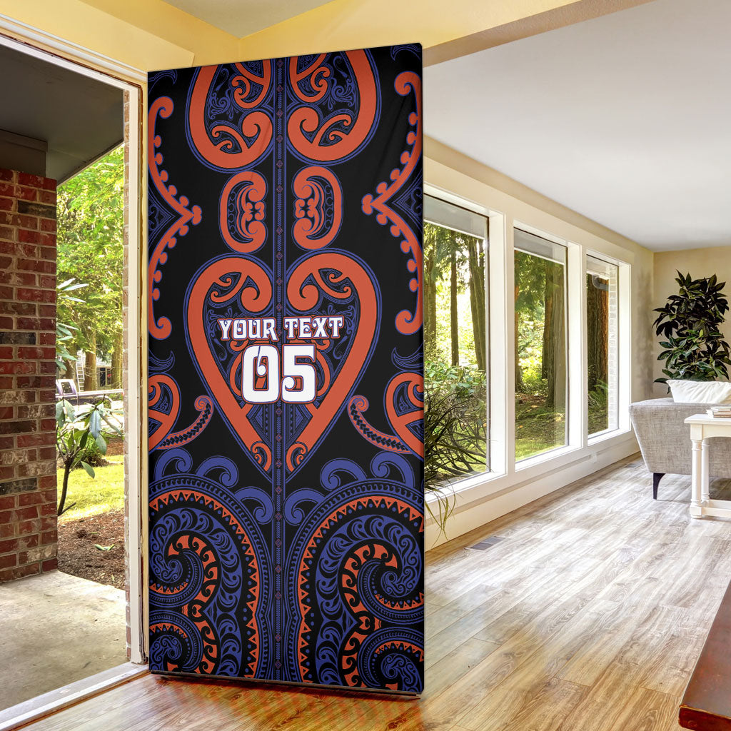Custom Aotearoa Whakatohea Door Cover Maori Tribal Pattern