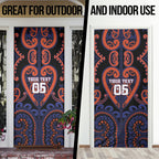 Custom Aotearoa Whakatohea Door Cover Maori Tribal Pattern