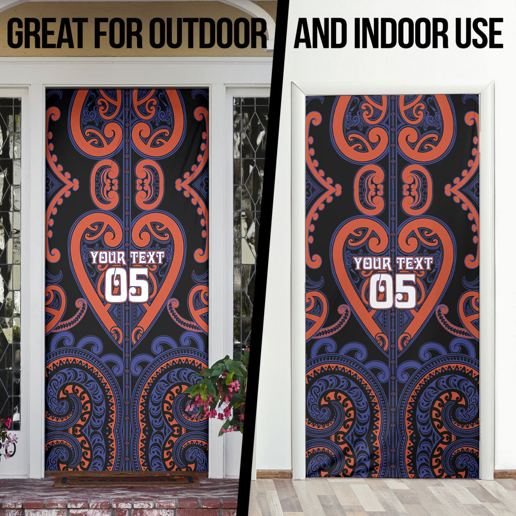 Custom Aotearoa Whakatohea Door Cover Maori Tribal Pattern
