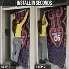 Custom Aotearoa Whakatohea Door Cover Maori Tribal Pattern