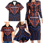 Custom Aotearoa Whakatohea Family Matching Long Sleeve Bodycon Dress and Hawaiian Shirt Maori Tribal Pattern