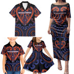 Custom Aotearoa Whakatohea Family Matching Puletasi and Hawaiian Shirt Maori Tribal Pattern