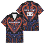 Custom Aotearoa Whakatohea Family Matching Puletasi and Hawaiian Shirt Maori Tribal Pattern
