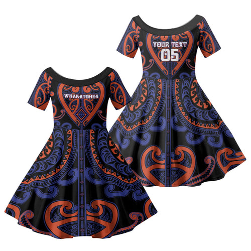 Custom Aotearoa Whakatohea Family Matching Summer Maxi Dress and Hawaiian Shirt Maori Tribal Pattern