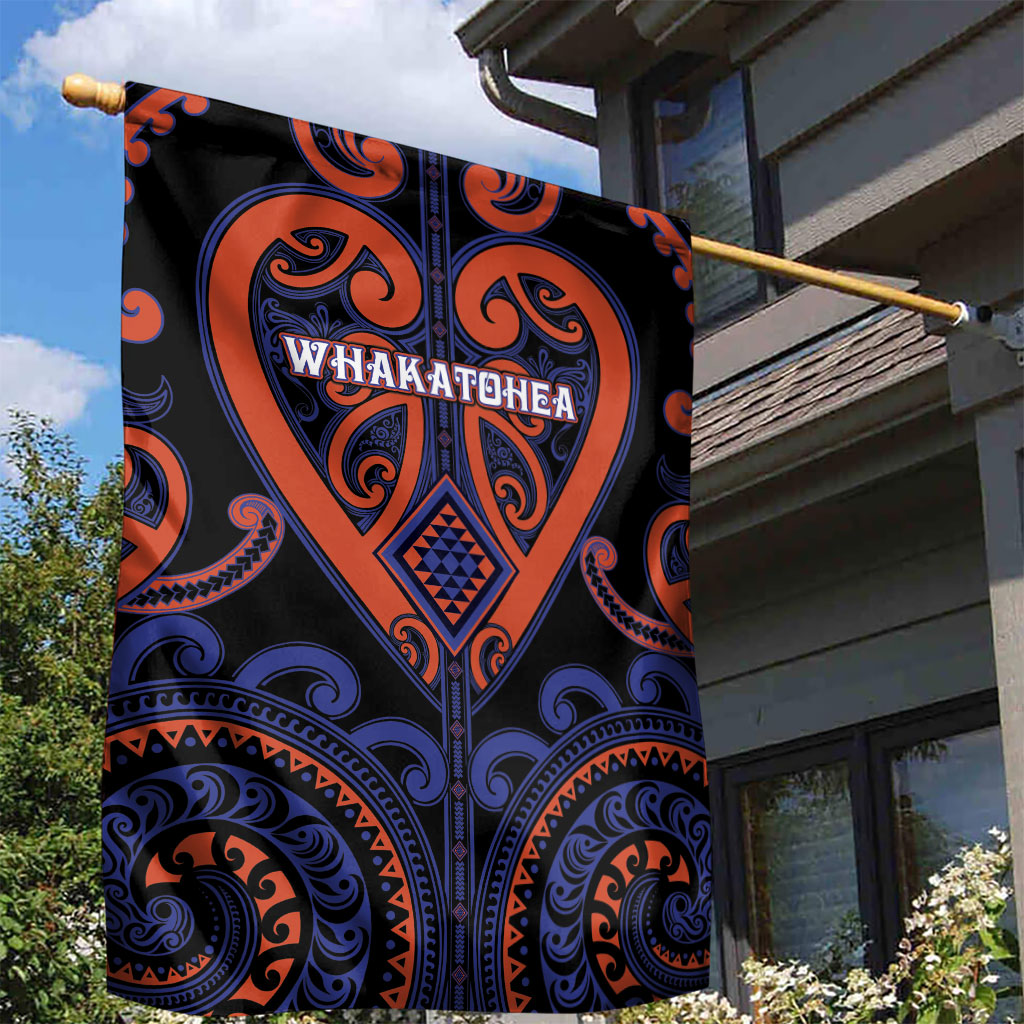 Aotearoa Whakatohea Garden Flag Maori Tribal Pattern