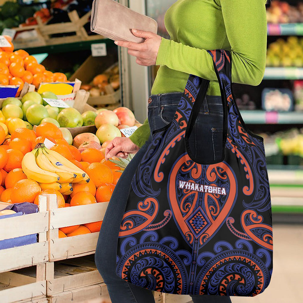 Aotearoa Whakatohea Grocery Bag Maori Tribal Pattern