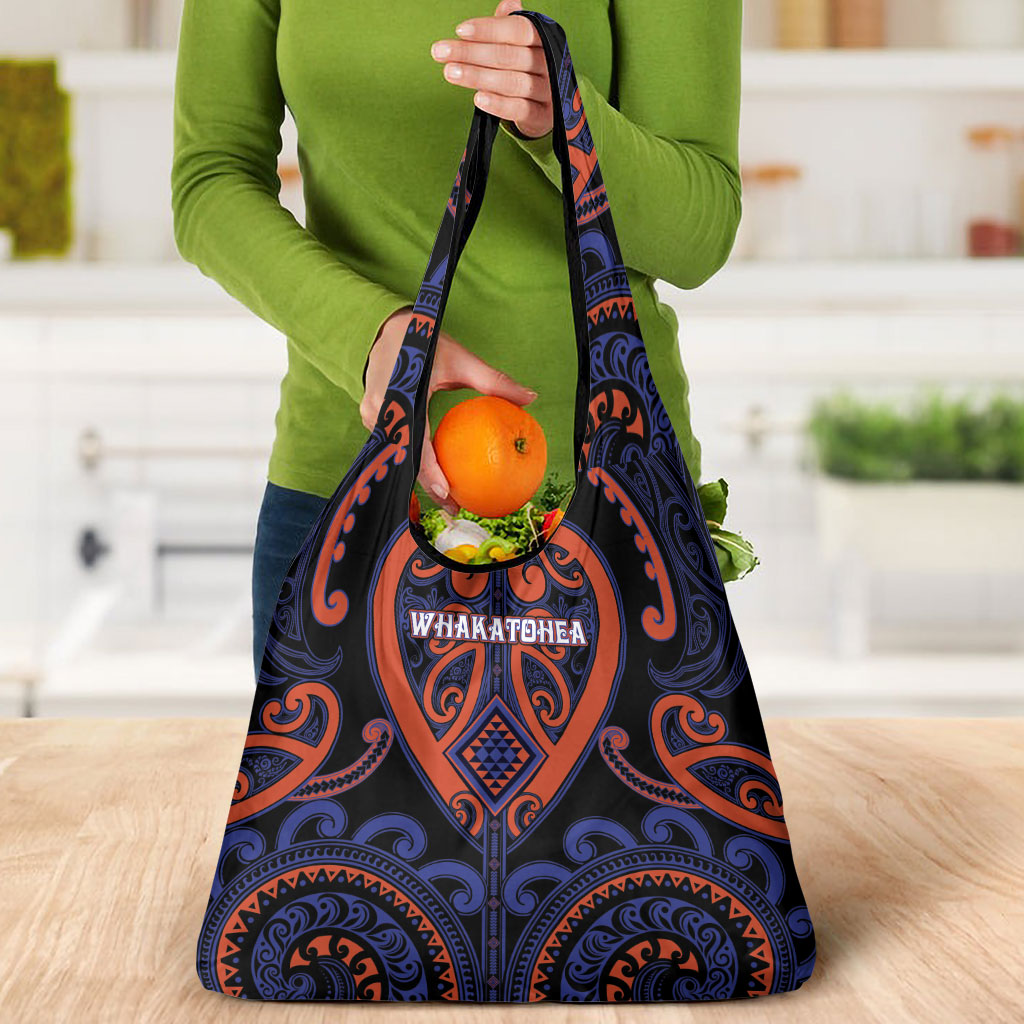 Aotearoa Whakatohea Grocery Bag Maori Tribal Pattern