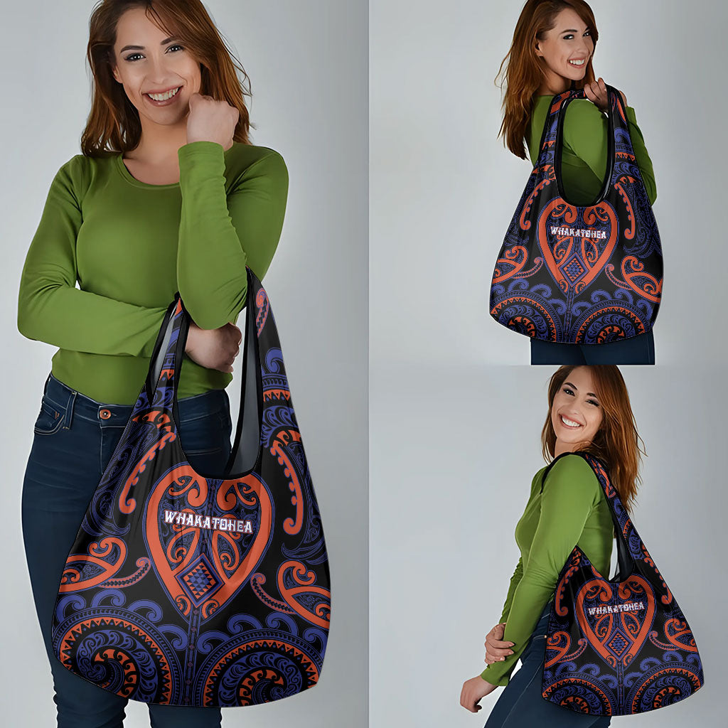 Aotearoa Whakatohea Grocery Bag Maori Tribal Pattern