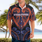 Custom Aotearoa Whakatohea Hawaiian Shirt Maori Tribal Pattern